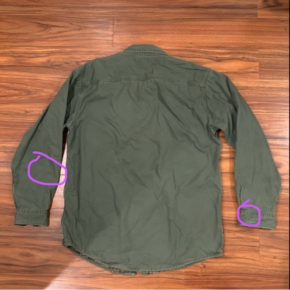 Vintage Carhartt Flannel Linned Work Shirt, 100% Cotton - Men’s SIZE LARGE - Picture 14 of 16